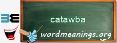 WordMeaning blackboard for catawba